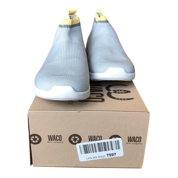 Spenco Pure Love Glacier Grey Stretch Knit Orthotic Support Shoes Size 9.5D NIB - Picture 2 of 15